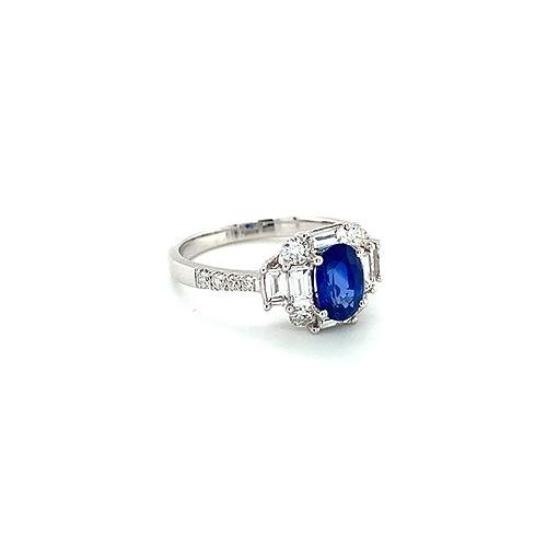 Sapphire Diamond Ring -