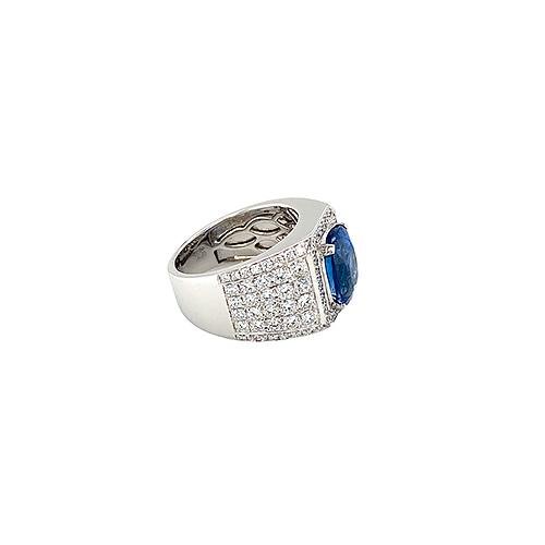Sapphire Diamond Ring-Sapphire Diamond Ring -