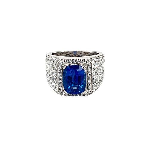 Sapphire Diamond Ring -
