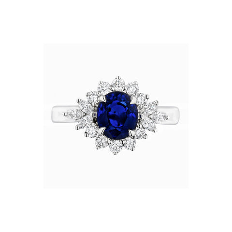 Sapphire Diamond Ring - SRNEL00299