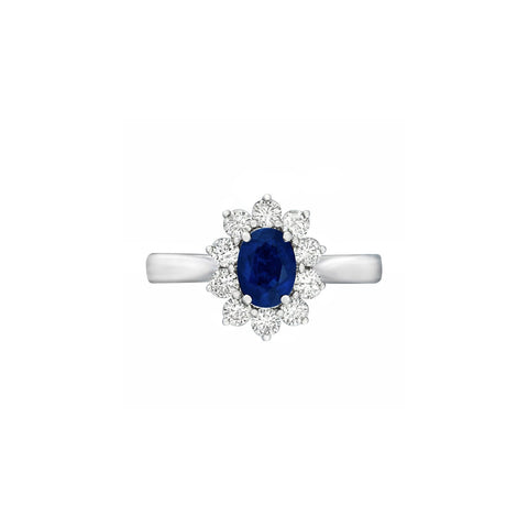 Sapphire Diamond Ring-Sapphire Diamond Ring - SRNEL00463