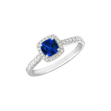 Sapphire Diamond Ring-Sapphire Diamond Ring - SRNEL00588