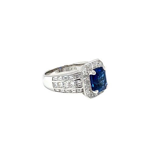 Sapphire Diamond Ring -