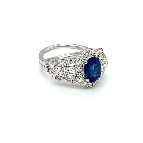 Sapphire Diamond Ring -