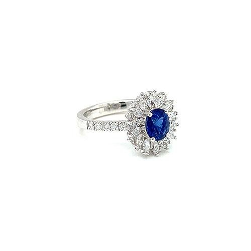 Sapphire Diamond Ring -