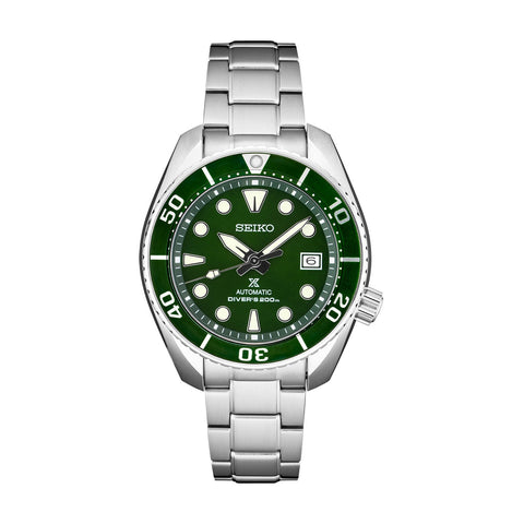 Seiko Prospex SPB103-Seiko Prospex SPB103 - SPB103 - Seiko Prospex SPB103 in a 45mm stainless steel case with green dial on stainless steel bracelet, featuring a date display and automatic movement.