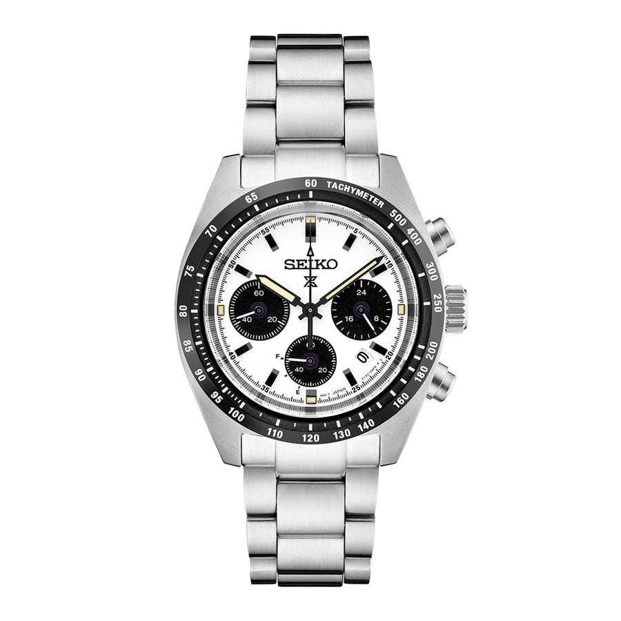 Seiko Prospex SSC813 - SSC813 - Seiko Prospex SSC813 in a 39mm stainless steel case with white dial on stainless steel bracelet, featuring a chronograph function, date display and solar movement.