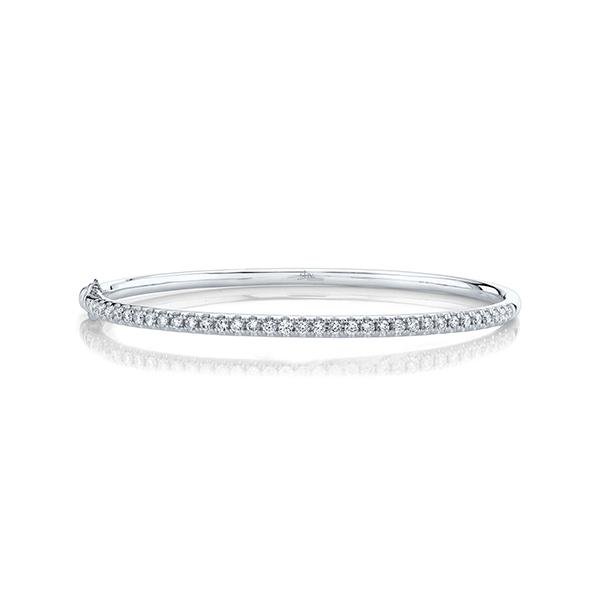 Shy Creation Diamond Bangle - SC22005521ZS - Shy Creation Diamond Bangle in 14 karat white gold with diamonds totaling 0.88 carats.