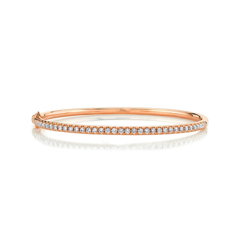 Shy Creation Diamond Bangle-Shy Creation Diamond Bangle - SC22005523ZS - Shy Creation Diamond Bangle in 14 karat rose gold with diamonds totaling 0.88 carats.