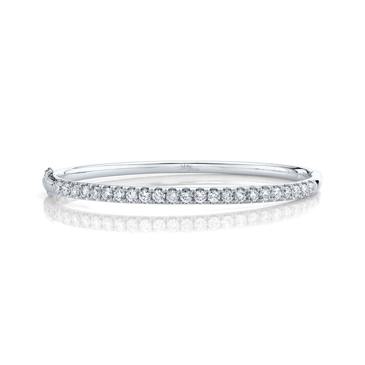 Shy Creation Diamond Bangle - SC22005524ZS - Shy Creation Diamond Bangle in 14 karat white gold with diamonds totaling 2.00 carats.