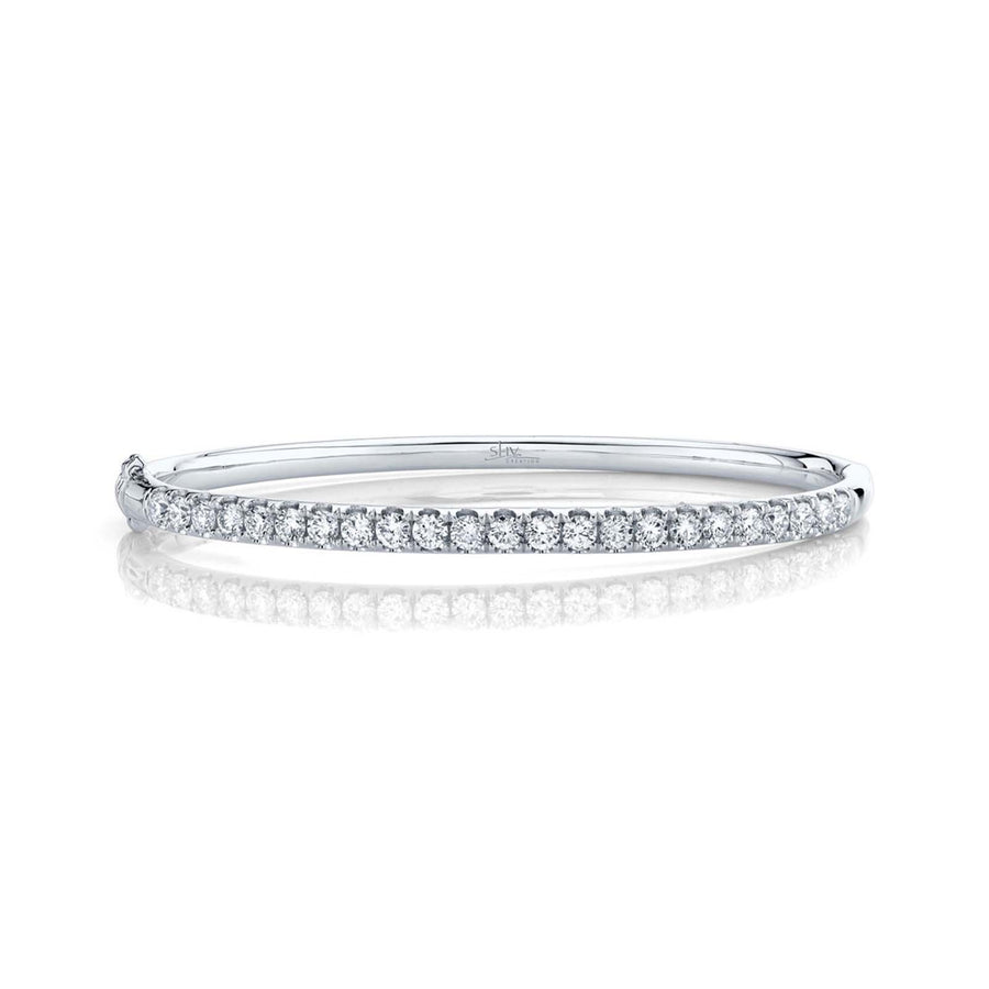 Shy Creation Diamond Bangle - SC22005524ZS - Shy Creation Diamond Bangle in 14 karat white gold with diamonds totaling 2.00 carats.