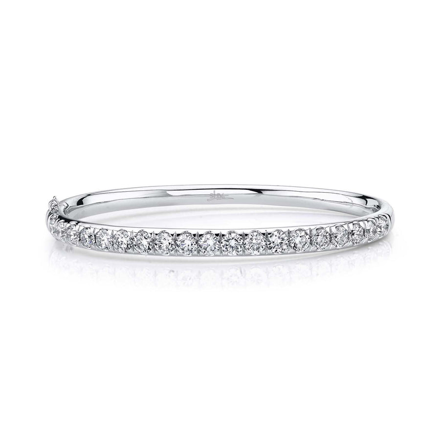 Shy Creation Diamond Bangle - SC22006118ZS - Shy Creation Diamond Bangle in 14 karat white gold with diamonds totaling 3.95 carats.
