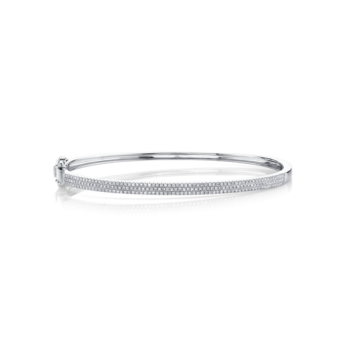 Shy Creation Diamond Bangle - SC55002255ZS - Shy Creation Diamond Bangle in 14 karat white gold with diamonds totaling 0.52 carats.