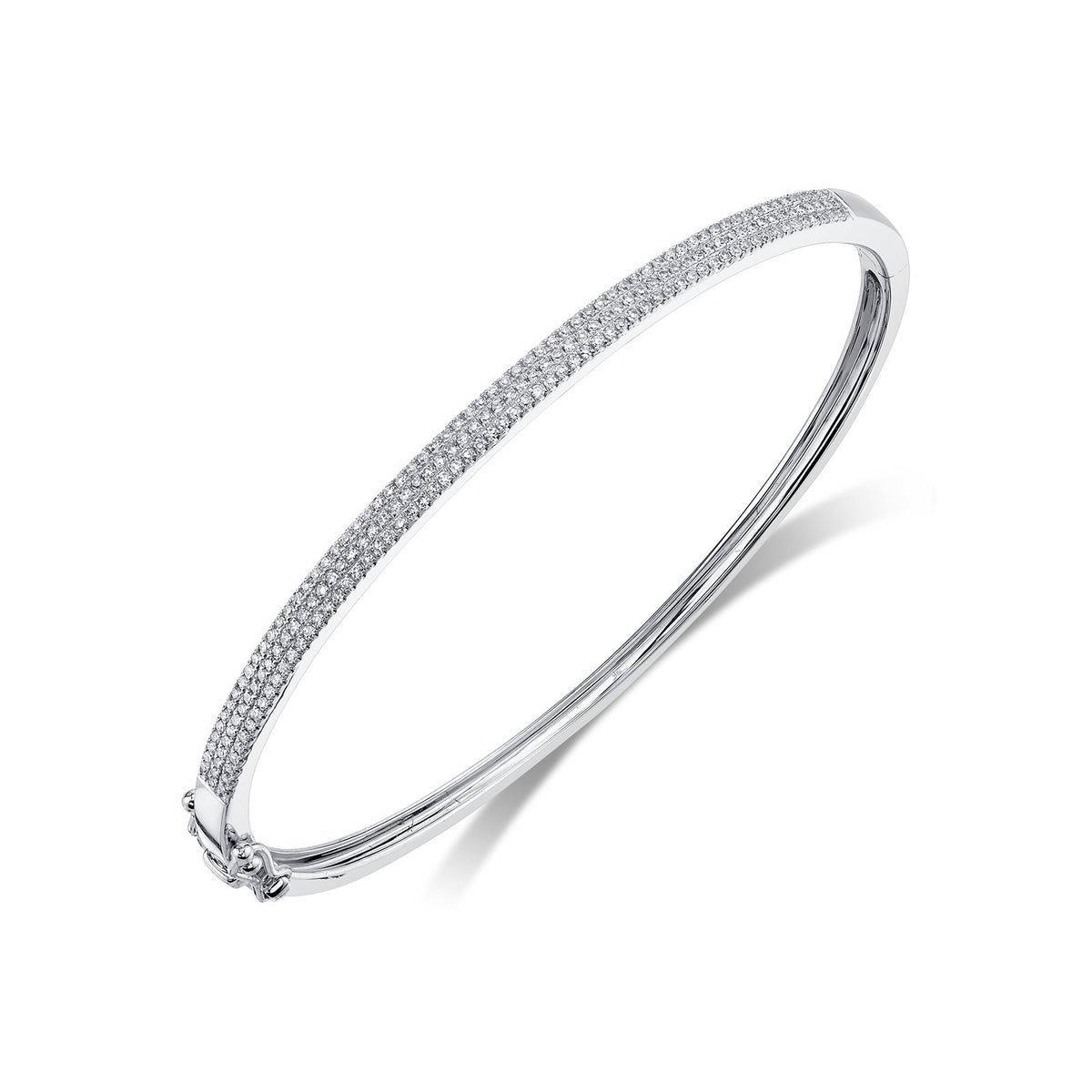 Shy Creation Diamond Bangle - SC55002255ZS - Shy Creation Diamond Bangle in 14 karat white gold with diamonds totaling 0.52 carats.
