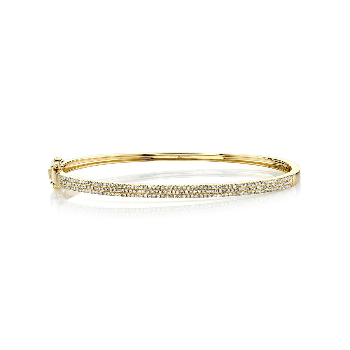 Shy Creation Diamond Bangle - SC55002256ZS - Shy Creation Diamond Bangle in 14 karat yellow gold with diamonds totaling 0.52 carats.