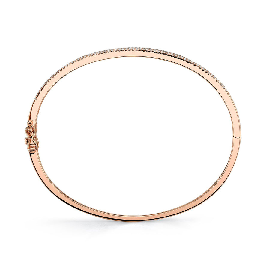 Shy Creation Diamond Bangle - SC55002257ZS - Shy Creation Diamond Bangle in 14 karat rose gold with diamonds totaling 0.52 carats.
