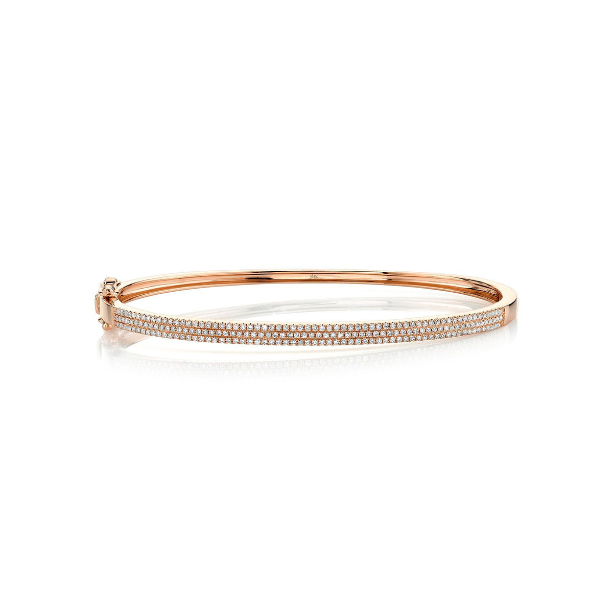 Shy Creation Diamond Bangle - SC55002257ZS - Shy Creation Diamond Bangle in 14 karat rose gold with diamonds totaling 0.52 carats.