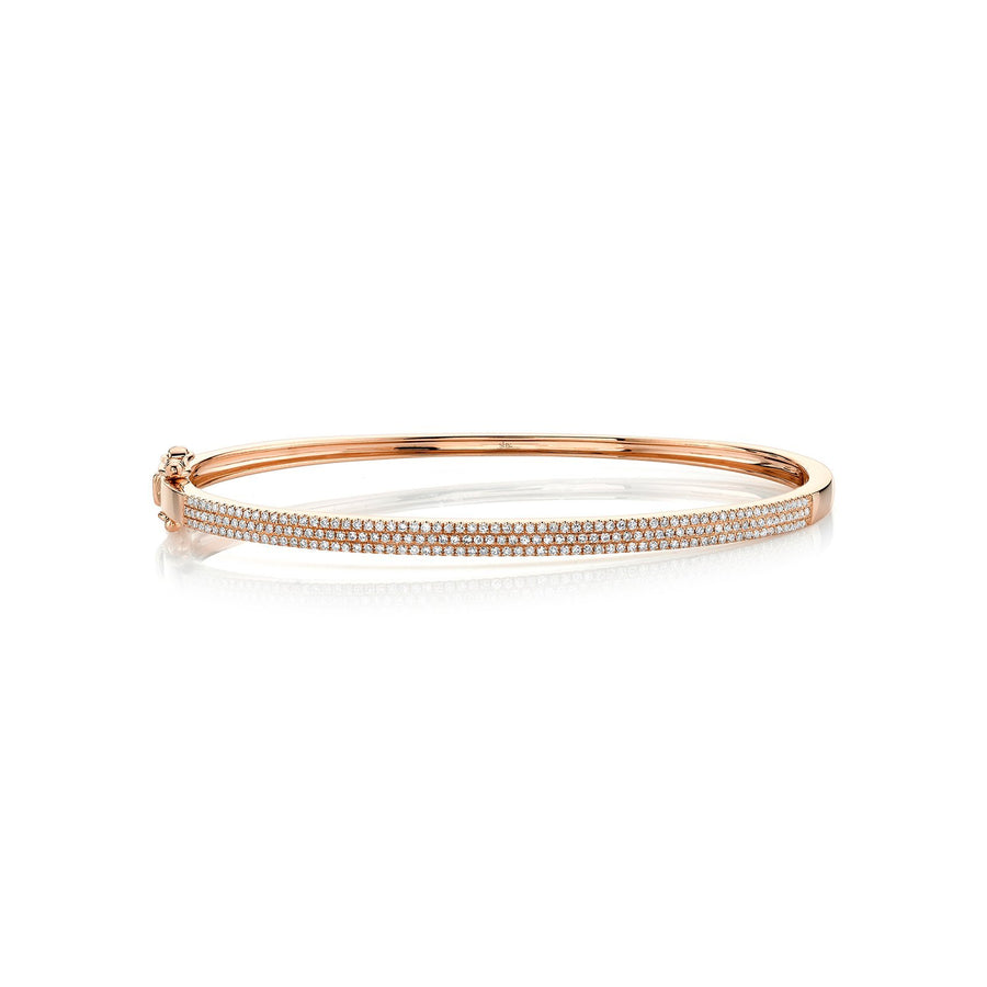 Shy Creation Diamond Bangle - SC55002257ZS - Shy Creation Diamond Bangle in 14 karat rose gold with diamonds totaling 0.52 carats.