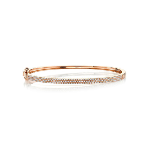 Shy Creation Diamond Bangle-Shy Creation Diamond Bangle - SC55002257ZS - Shy Creation Diamond Bangle in 14 karat rose gold with diamonds totaling 0.52 carats.
