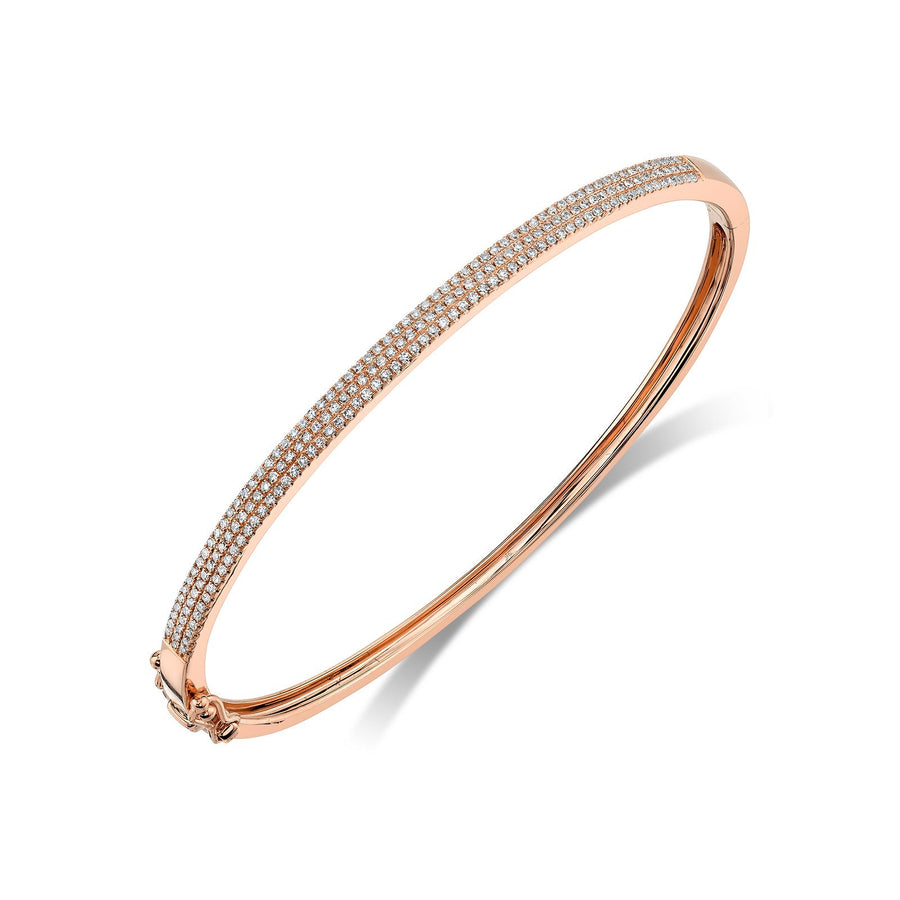 Shy Creation Diamond Bangle - SC55002257ZS - Shy Creation Diamond Bangle in 14 karat rose gold with diamonds totaling 0.52 carats.