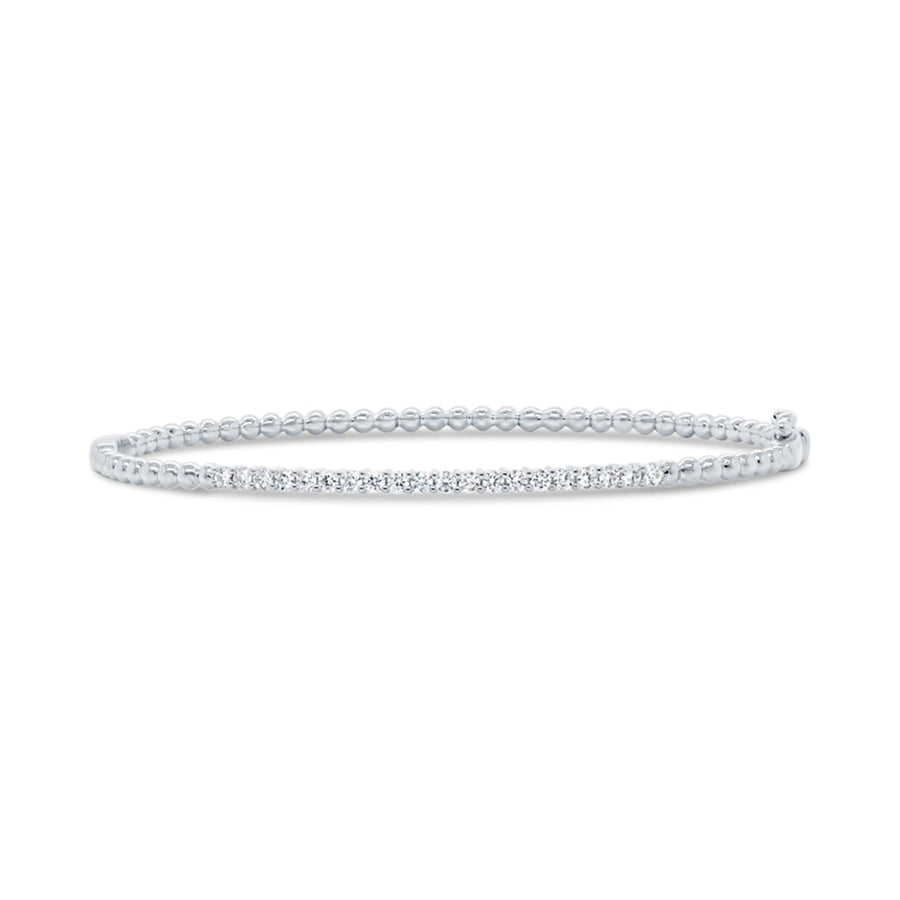 Shy Creation Diamond Bangle - SC55007670ZS - Shy Creation Diamond Bangle in 14 karat white gold with diamonds totaling 0.42 carats.