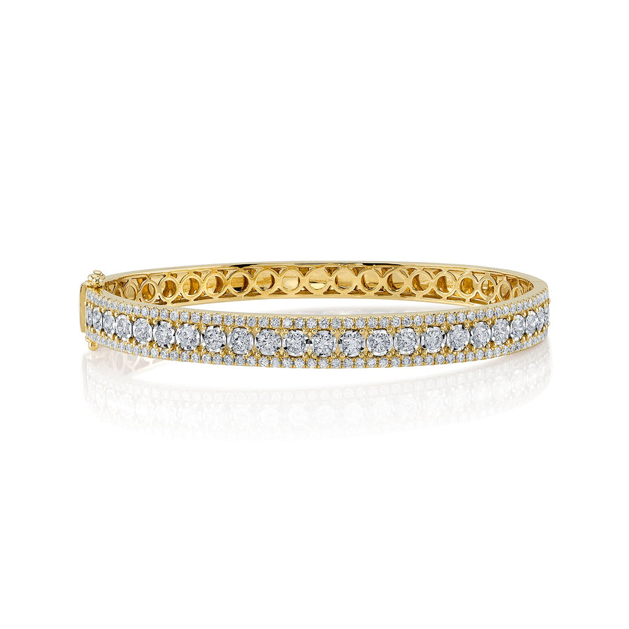 Shy Creation Diamond Bangle - SC55022767ZS - Shy Creation Diamond Bangle in 14 karat yellow gold with diamonds totaling 2.32 carats.