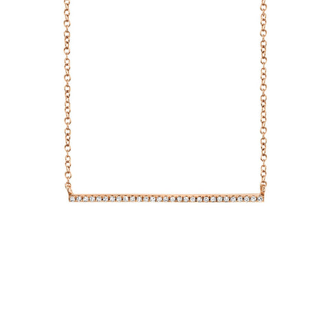 Shy Creation Diamond Bar Necklace - SC55001241