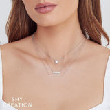 Shy Creation Diamond Bar Necklace - SC55001270