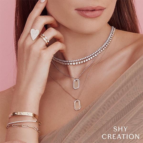 Shy Creation Diamond Bezel Necklace - SC55021358Z15
