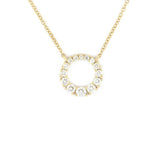 Shy Creation Diamond Circle Necklace-Shy Creation Diamond Circle Necklace - SC55022545