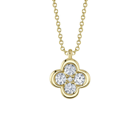 Shy Creation Diamond Clover Necklace - SC22009362