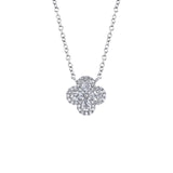 Shy Creation Diamond Clover Necklace-Shy Creation Diamond Clover Necklace - SC55019420