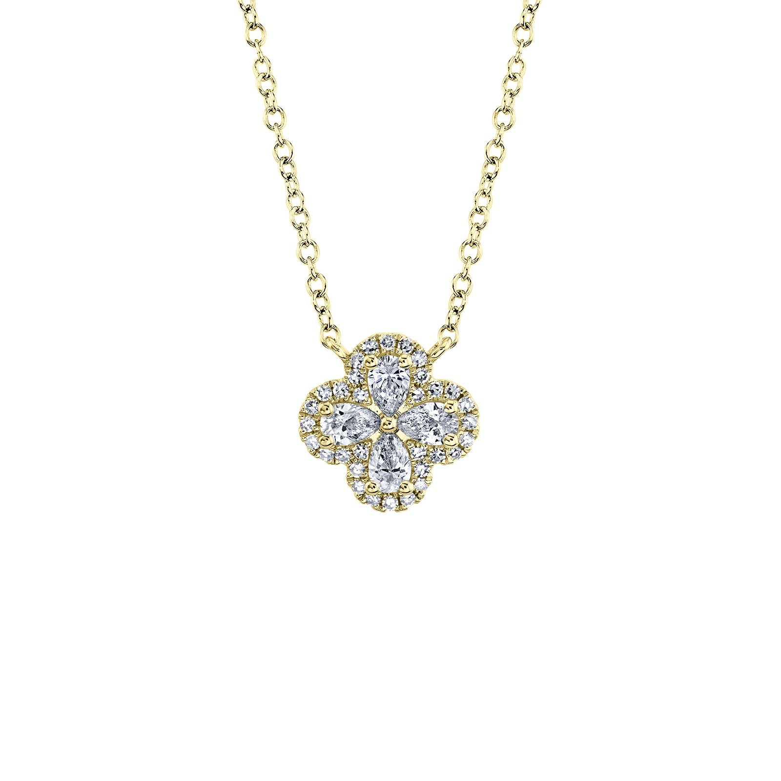 Shy Creation Diamond Clover Necklace