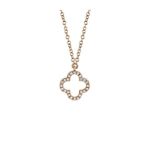 Shy Creation Diamond Clover Necklace - SC55019619