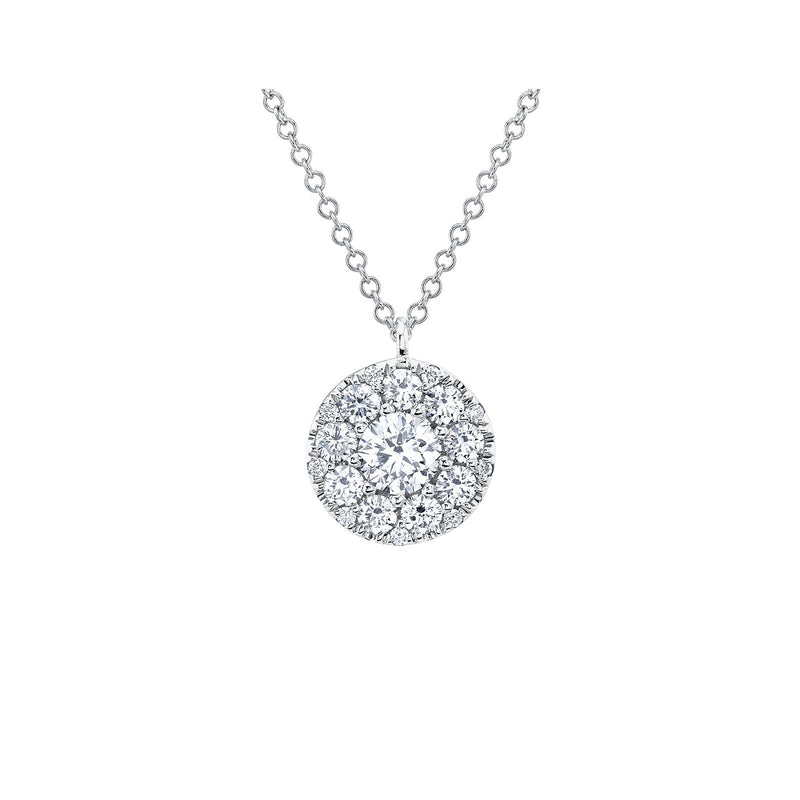 Shy Creation Diamond Cluster Necklace 1.00 CT-Shy Creation Diamond Cluster Necklace - SC22008049