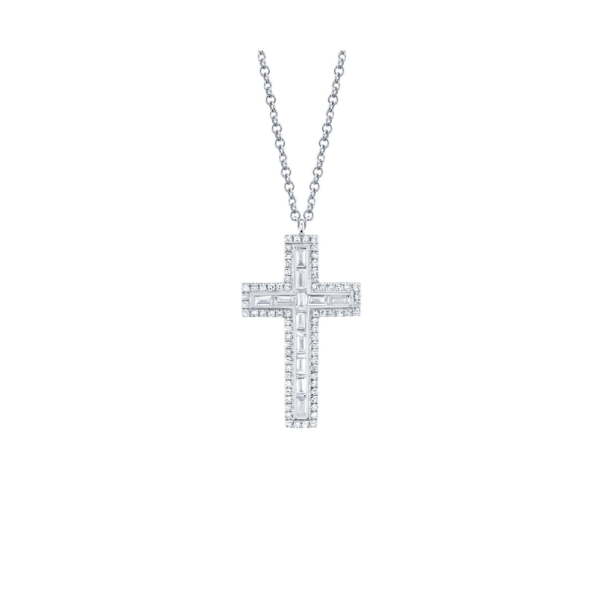 Shy Creation Diamond Cross Necklace - SC55007317