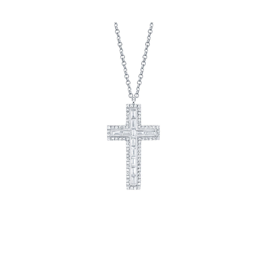 Shy Creation Diamond Cross Necklace - SC55007317