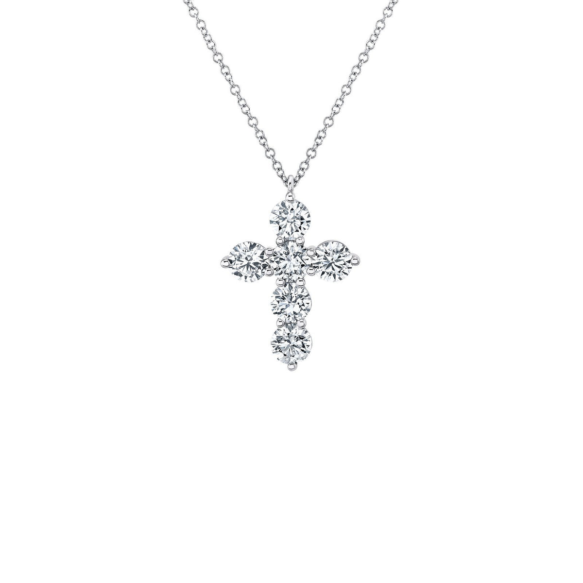Shy Creation Diamond Cross Necklace - SC55021384