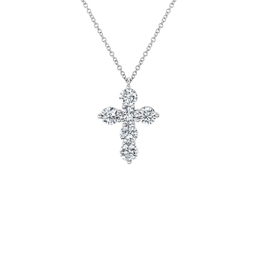 Shy Creation Diamond Cross Necklace - SC55021384