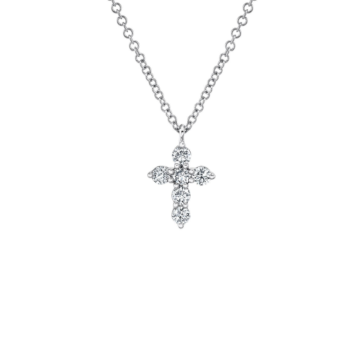 Shy Creation Diamond Cross Necklace - SC55021393