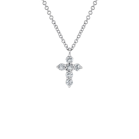 Shy Creation Diamond Cross Necklace-Shy Creation Diamond Cross Necklace - SC55021393