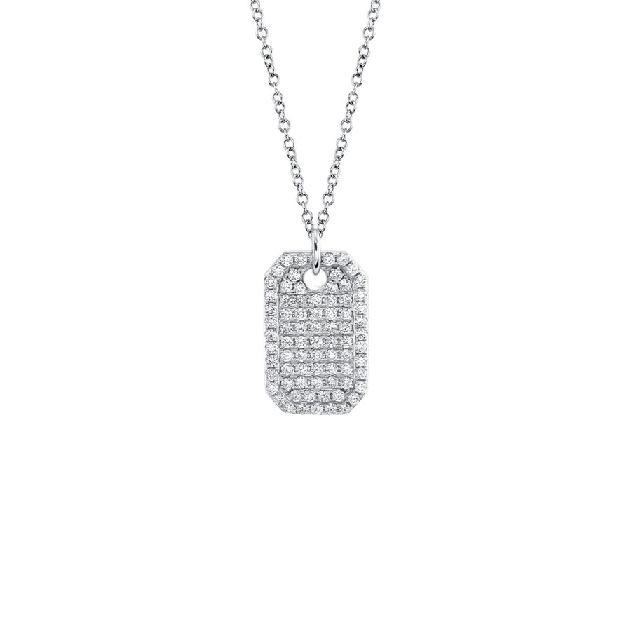 Shy Creation Diamond Dog Tag Necklace - SC55019872