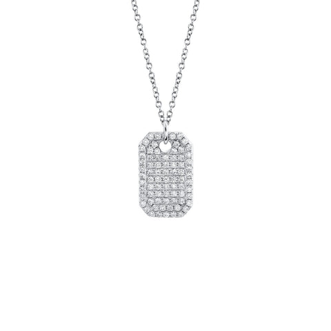 Shy Creation Diamond Dog Tag Necklace - SC55019872