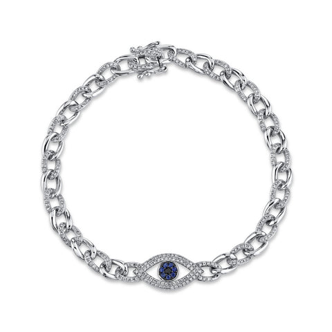 Shy Creation Diamond Eye Link Bracelet - SC55020324