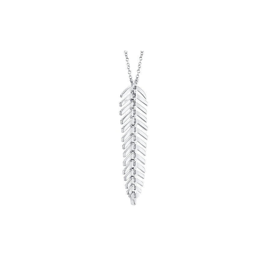 Shy Creation Diamond Feather Necklace - SC55006044