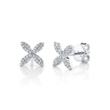 Shy Creation Diamond Flower Earrings-Shy Creation Diamond Flower Earrings - SC55002161
