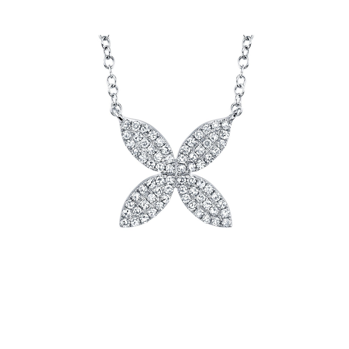 Shy Creation Diamond Flower Necklace - SC55002921