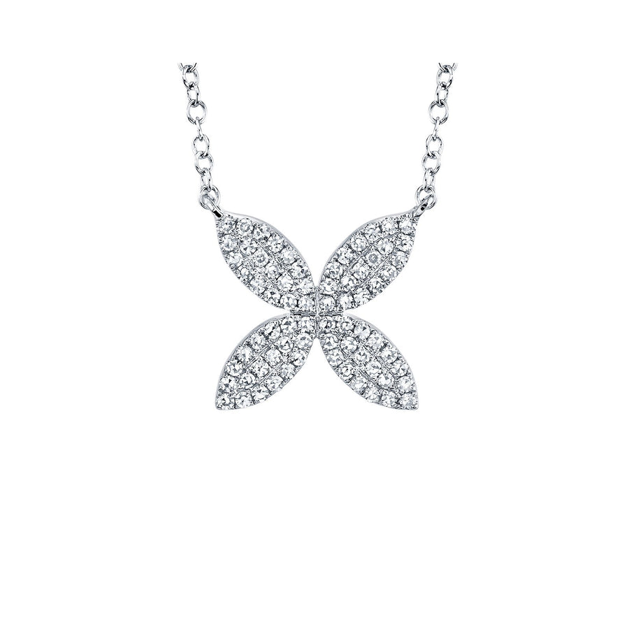 Shy Creation Diamond Flower Necklace - SC55002921