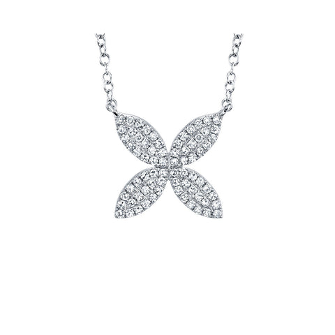 Shy Creation Diamond Flower Necklace-Shy Creation Diamond Flower Necklace - SC55002921