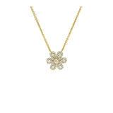 Shy Creation Diamond Flower Necklace-Shy Creation Diamond Flower Necklace - SC55005678